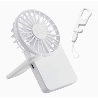 ELECOM - エレコム 薄型　小型　ハンディ コンパクト　扇風機　fun ホワイト