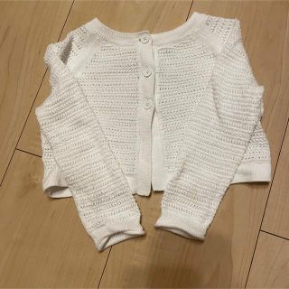 ベビーギャップ(babyGAP)のベビーギャップ　カーディガン　80  白　結婚式(カーディガン/ボレロ)