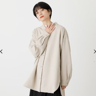 アズールバイマウジー(AZUL by moussy)のAZUL BY MOUSSYBAND NECK SHIRT新品未使用(シャツ/ブラウス(長袖/七分))