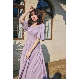 ハーリップトゥ(Her lip to)のherlipto all day long pleated dress(ロングワンピース/マキシワンピース)