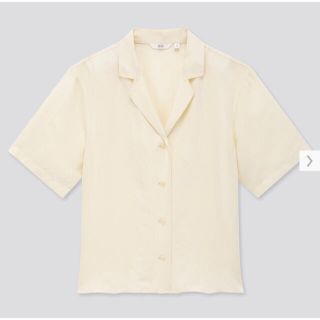 ユニクロ(UNIQLO)のユニクロ　リネンブレンドオープンカラーシャツ（半袖）(シャツ/ブラウス(半袖/袖なし))