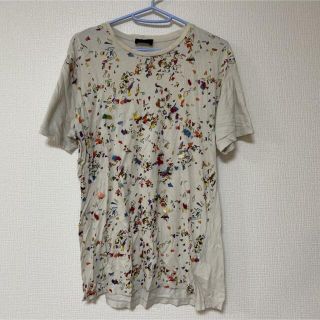 ランバン(LANVIN)の【美品】LANVIN ランバン 花柄アプリコットTシャツ(シャツ)