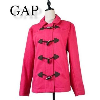 ギャップ(GAP)のGAP ダッフルコート L ショキングピンク　大きめ　可愛い　超美品(ダッフルコート)