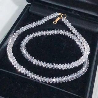 美品　水晶ネックレス　K18ネックレス(ネックレス)