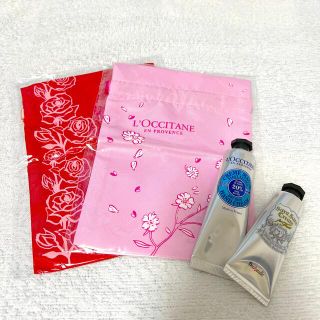 ロクシタン(L'OCCITANE)のロクシタンハンドクリーム ・巾着ポーチ・デオナチュレ足指サラサラクリーム(その他)