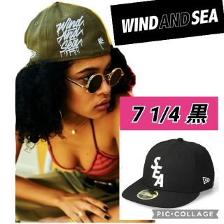 ウィンダンシー(WIND AND SEA)の希少サイズ【WDS×It's a living×NEW ERA】黒 7 1/4(キャップ)