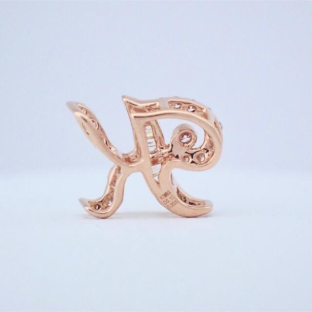 【新品】 K18PG ピンクダイヤモンド入り イニシャル ネックレス K