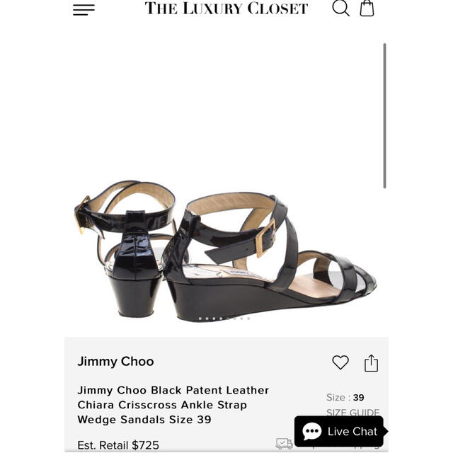 ジミーチュウ☆JIMMY CHOOサンダル 37 24.5〜25.0