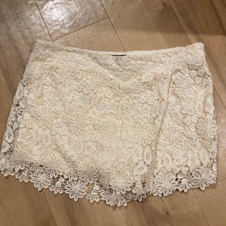 ザラ(ZARA)のZARA BASIC Mサイズ　レース　スカパン(ミニスカート)