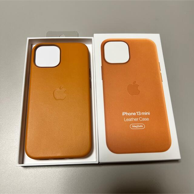 iPhone 13 mini純正レザーケース ゴールデンブラウン Apple | フリマアプリ ラクマ