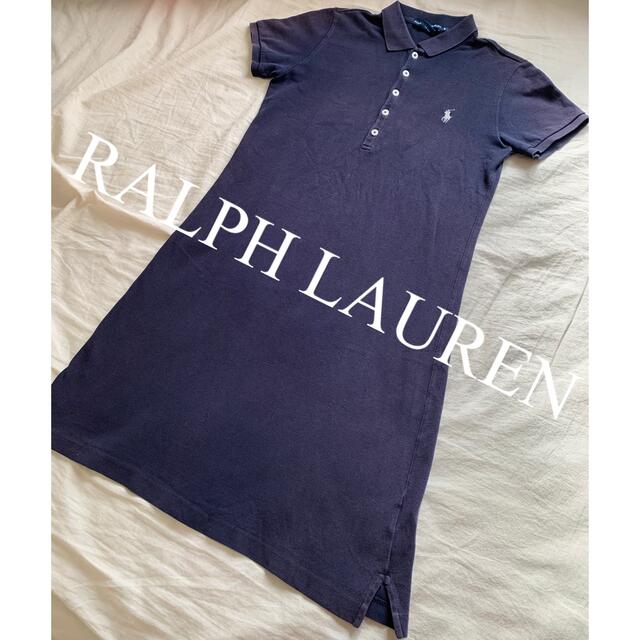 POLO RALPH LAUREN(ポロラルフローレン)のポロ　ラルフローレン　ポロシャツワンピース　ワンピース　ネイビー　人気　完売 レディースのワンピース(ひざ丈ワンピース)の商品写真