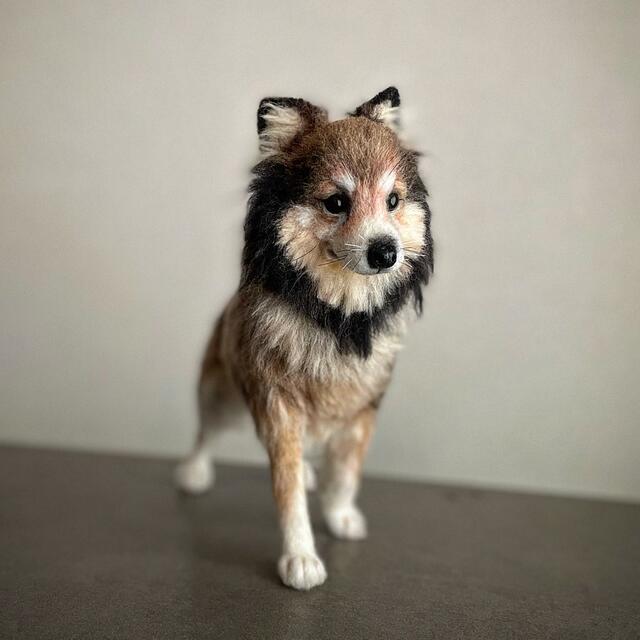 羊毛フェルト　ハンドメイド　川上犬　mix犬　確認参考画面