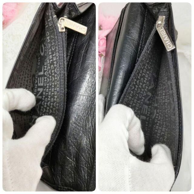 美品✨CHANEL シャネルカンボンライン ブラック シワ加工【匿名 美品✨CHANEL シャネルカンボンライン ブラック シワ加工【匿名