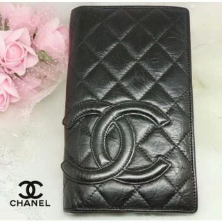 シャネル(CHANEL)の美品✨CHANEL シャネルカンボンライン ブラック シワ加工【匿名配送】(財布)