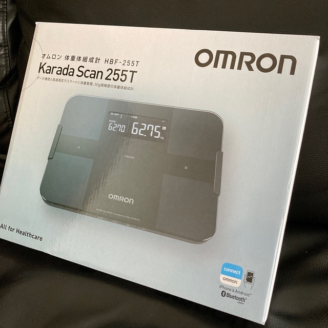 OMRON(オムロン)の体重体組成計 カラダスキャン HBF-255T-BK スマホ/家電/カメラの美容/健康(体重計/体脂肪計)の商品写真