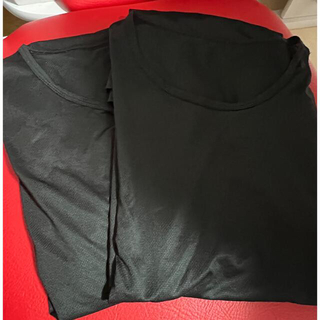 ユニクロ(UNIQLO)のメンズ　ユニクロ　エアリズム黒Tシャツ２枚　XL(Tシャツ/カットソー(半袖/袖なし))