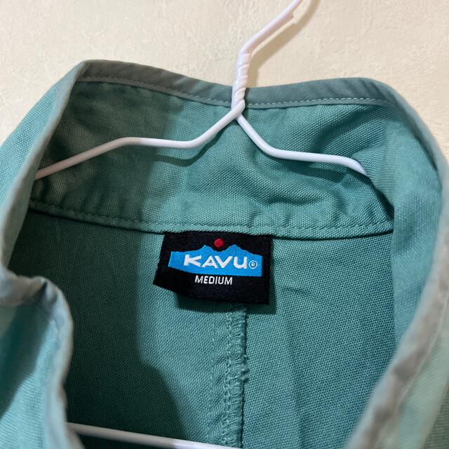 KAVU(カブー)のKAVU カブー✨メンズ　半袖コットンシャツ　グリーン　Ｆ メンズのトップス(Tシャツ/カットソー(半袖/袖なし))の商品写真