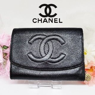 シャネル(CHANEL)のCHANEL キャビアスキン ココマークシャネル折財布(財布)