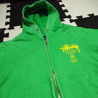 【大人気⭐︎新品】 STUSSY ジャケット ジャンバー フード ジッパー 緑