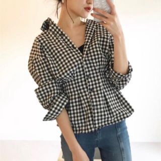 ザラ(ZARA)のZARA チェックブラウス　ギンガムチェック　シャツ(シャツ/ブラウス(長袖/七分))