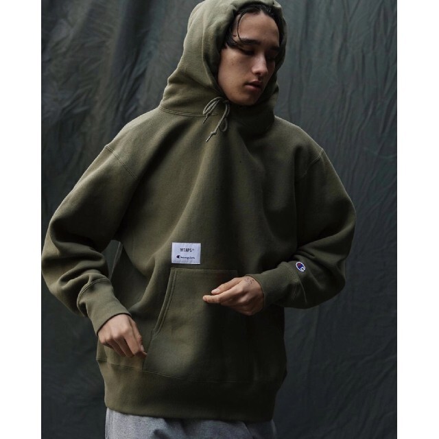 Wtaps CHAMPION HOODED OLIVE Mサイズ-