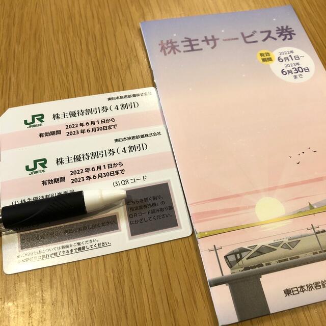 JR東日本 株主優待割引券(2枚) および 株主サービス券