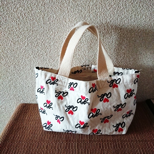 ✧₊ 展示品 アニエスベー ロゴグラム ハンドトートバッグ ˚✧₊-