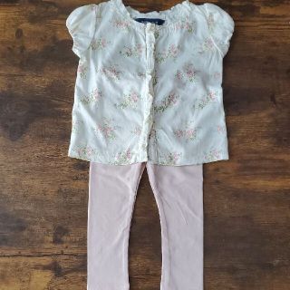 ラルフローレン(Ralph Lauren)のラルフローレン　花柄トップス 12M(シャツ/カットソー)