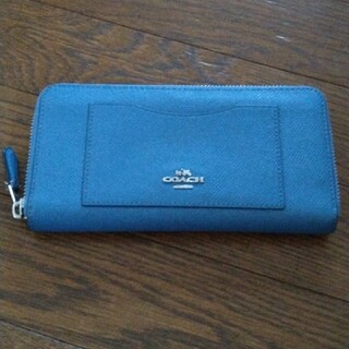 コーチ(COACH) 革 財布(レディース)（ブルー・ネイビー/青色系）の通販 