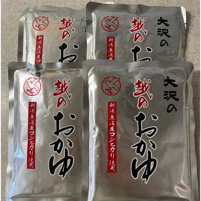 おかゆ コシヒカリ4個セット 食品/飲料/酒の加工食品(レトルト食品)の商品写真