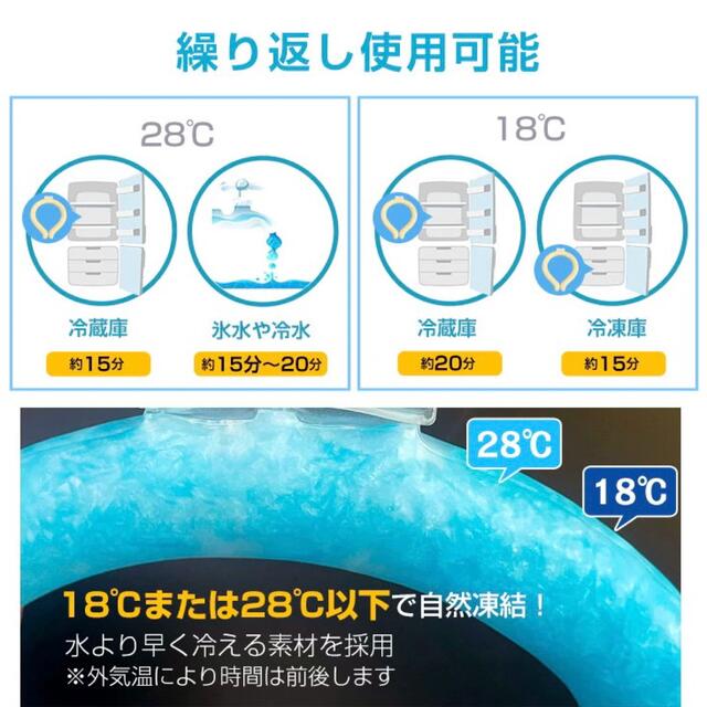 アイスリング クールネックリング PCMクーラー Lサイズ スポーツ/アウトドアのアウトドア(その他)の商品写真