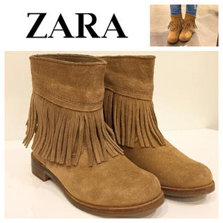 ザラキッズ(ZARA KIDS)のザラ キッズ ブーツ ⭐︎ 新品 フリンジ 16.5 大人気✅ 送料無料‼️(ブーツ)