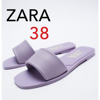 ZARA - ZARA レザー　フラット　サンダル　38 新品