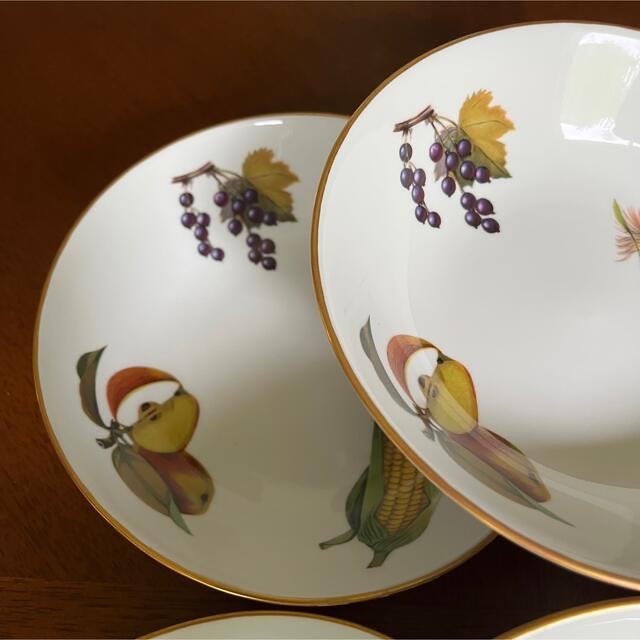 Royal Worcester(ロイヤルウースター)の【美品】ロイヤルウースター★イヴシャム★サラダボウル　６個 インテリア/住まい/日用品のキッチン/食器(食器)の商品写真