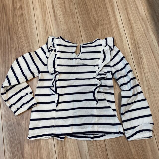 GAP(ギャップ)のGAP ストラップ　フリル　カットソー キッズ/ベビー/マタニティのキッズ服女の子用(90cm~)(Tシャツ/カットソー)の商品写真