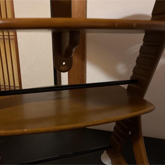 大和屋　すくすくチェアAX テーブル&ガード付き　ブラウン　状態良い　最安値✨ キッズ/ベビー/マタニティの寝具/家具(その他)の商品写真