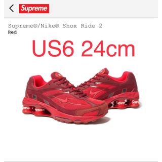 シュプリーム(Supreme)の24.0cm Supreme®/Nike® Shox Ride 2 red(スニーカー)
