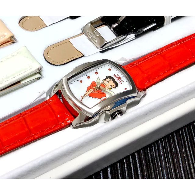INVICTA(インビクタ)の$695 インビクタ 高級腕時計 ベティちゃん 替えバンド4本 エナメル 激レア レディースのファッション小物(腕時計)の商品写真