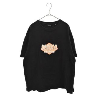 エクストララージ(XLARGE)のX-LARGE エクストララージ フロントロゴステッチクルーネックコットンTシャツ ブラック(Tシャツ/カットソー(半袖/袖なし))