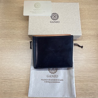 ガンゾ(GANZO)の☆ガンゾ☆ 【新品】THIN BRIDLE 二つ折り財布 ブラック 牛革(折り財布)