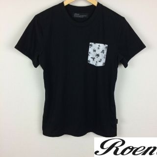 ロエン(Roen)の美品 Roen ロエン 半袖Tシャツ ブラック サイズL(Tシャツ/カットソー(半袖/袖なし))