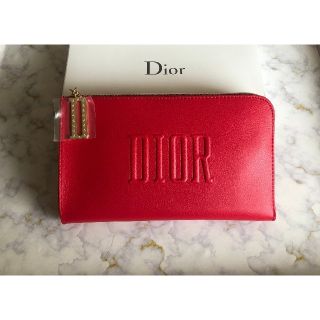 クリスチャンディオール(Christian Dior)の正規品　ディオール　ポーチ　レッド(ポーチ)