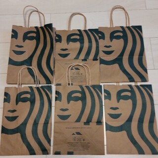 スターバックスコーヒー(Starbucks Coffee)のスターバックス 紙袋　６枚(ショップ袋)