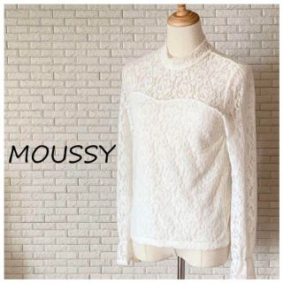 マウジー(moussy)のマウジー MOUSSY レースブラウス　カットソー アイボリー(カットソー(長袖/七分))