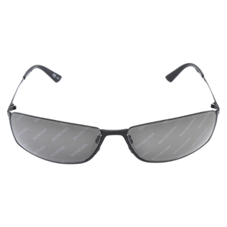 バレンシアガ(Balenciaga)のBALENCIAGA バレンシアガ Logo Metal Sunglasses ロゴプリントメタルサングラス ブラック BB0094S(サングラス/メガネ)