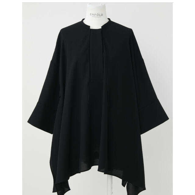 エンフォルド ENFOLD ジョーゼットトップス 黒 美品 シャツ エンフォルド ENFOLD ジョーゼットトップス 黒 美品 シャツ