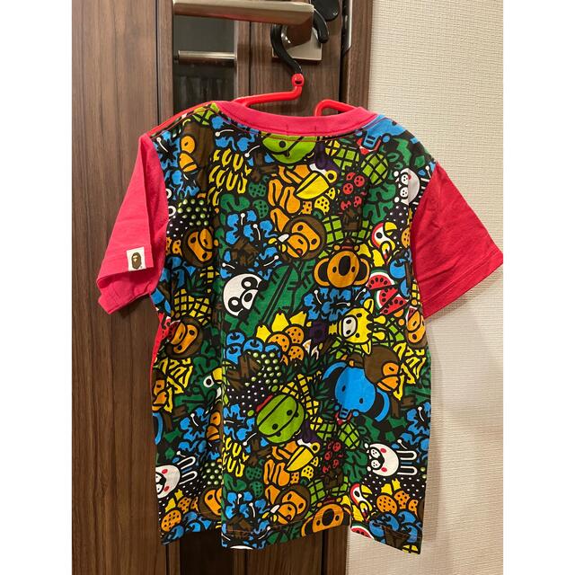 A BATHING APE(アベイシングエイプ)のBAPE KIDS MILO 友達兎さんTシャツ　サンプル品　ピンク120cm キッズ/ベビー/マタニティのキッズ服女の子用(90cm~)(Tシャツ/カットソー)の商品写真