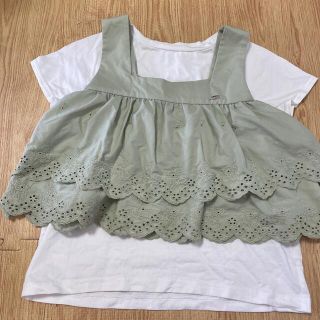 ポンポネット(pom ponette)のポンポネット  キャミソール　セット　グリーン　140(Tシャツ/カットソー)