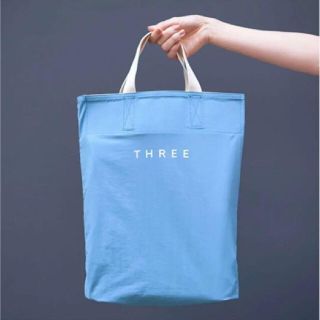 スリー(THREE)のTHREE ライトウェイトバッグ　アクアグレイ(トートバッグ)