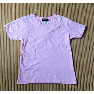 アディダス(adidas)のadidas　Tシャツ　三本線　ピンク(Tシャツ(半袖/袖なし))